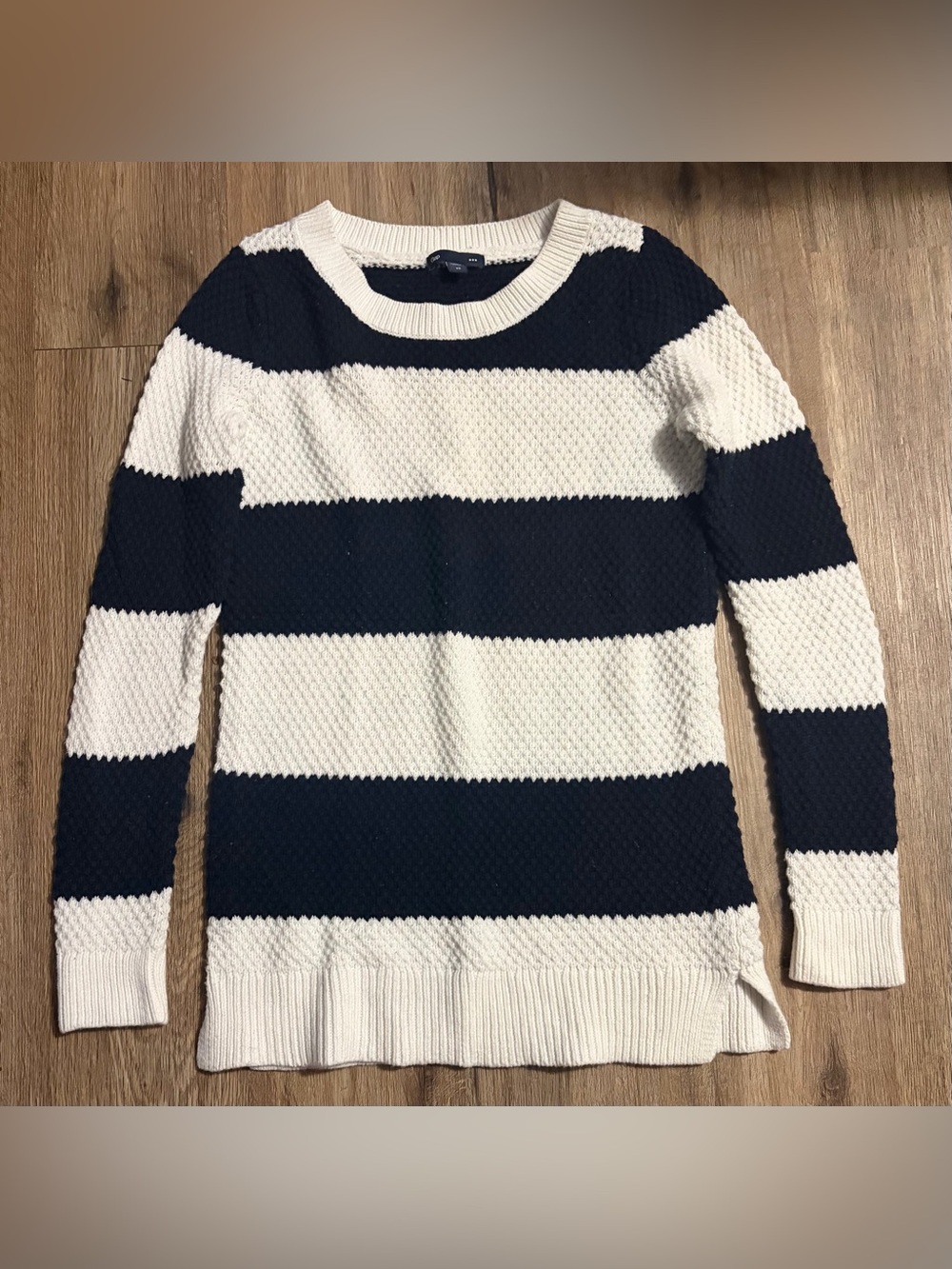 Gap - Striped Crewneck Sweater - Navy and White - X-Small